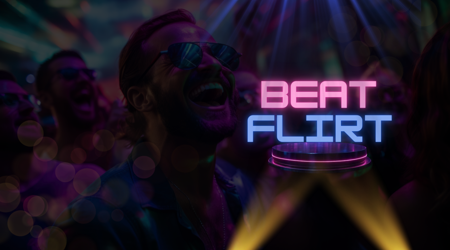 Beat Flirt Event App development banner showing event management software